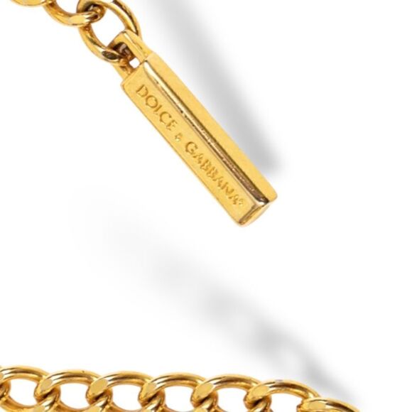 DOLCE & GABBANA Gold-Tone Miami Cuban Chain Belt  |Size: 39”| - Picture 4 of 10